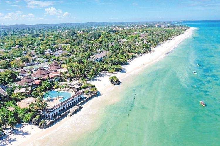 Kenya leopard beach szálloda légifotó