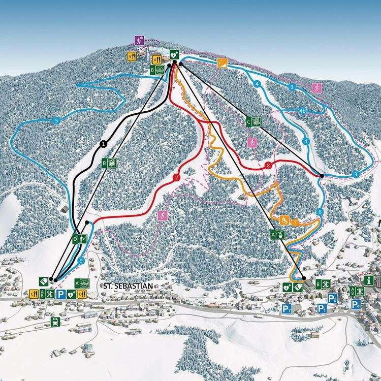 Mariazell sítérkép