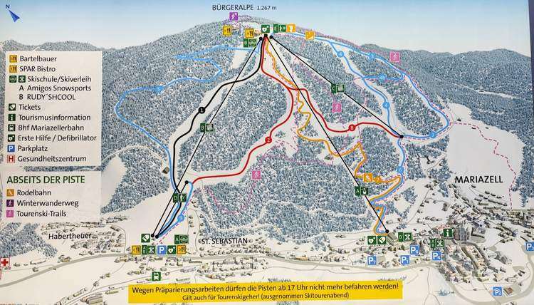 Mariazell sítérképe