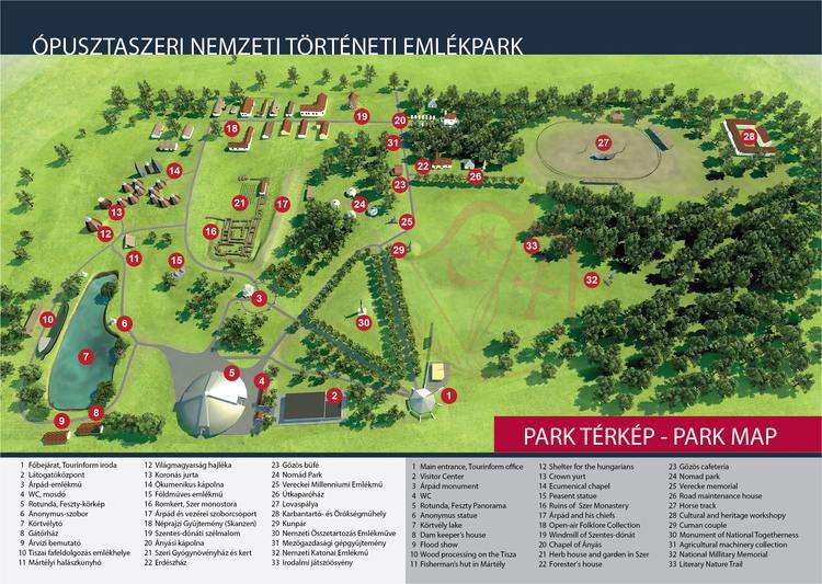 Ópusztaszer Emlekpark terkep A5 01