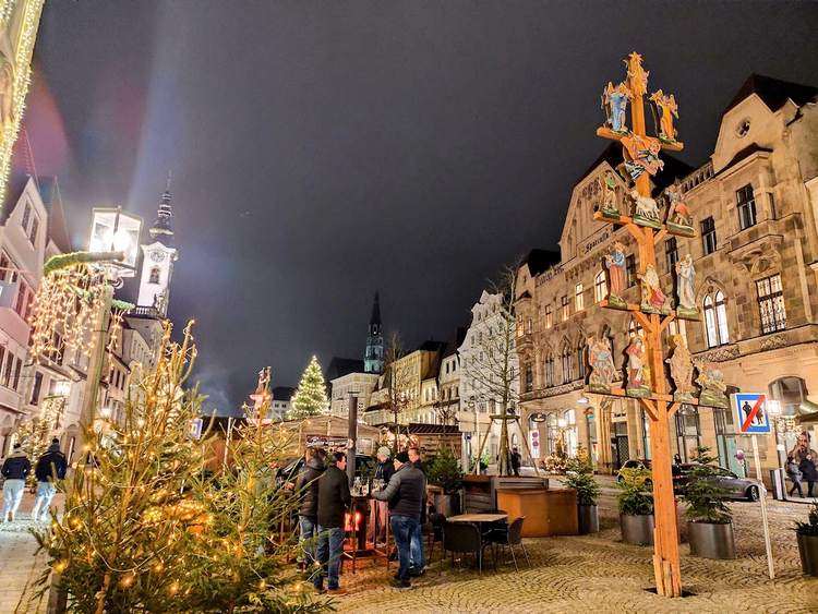 Steyr esti főtere karácsonykor