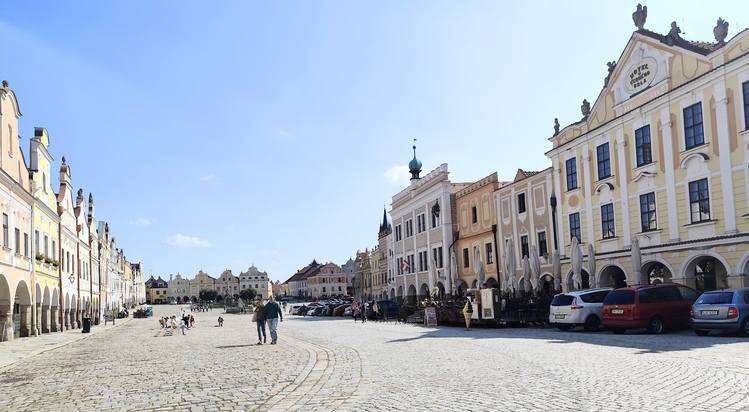Telc főtéri házai