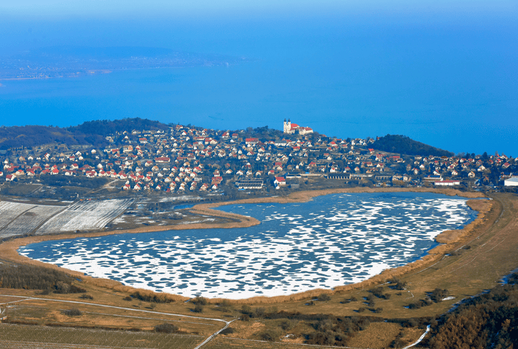 Tihany télen a levegőből
