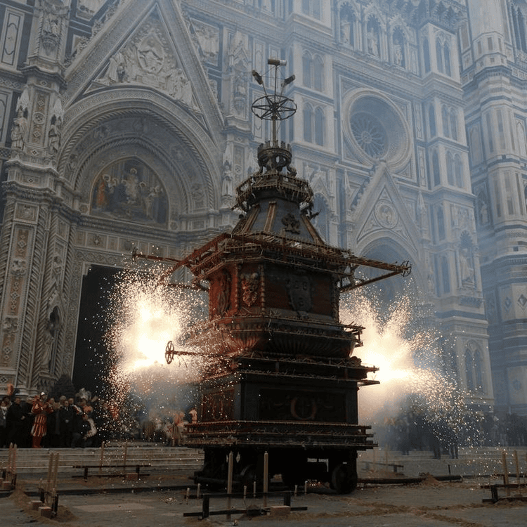 firenze húsvéti szekér