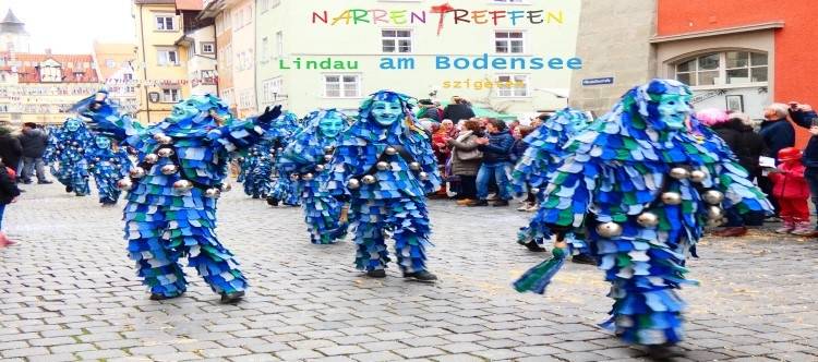 Farsangi bolondozás Lindau am Bodensee szigetén