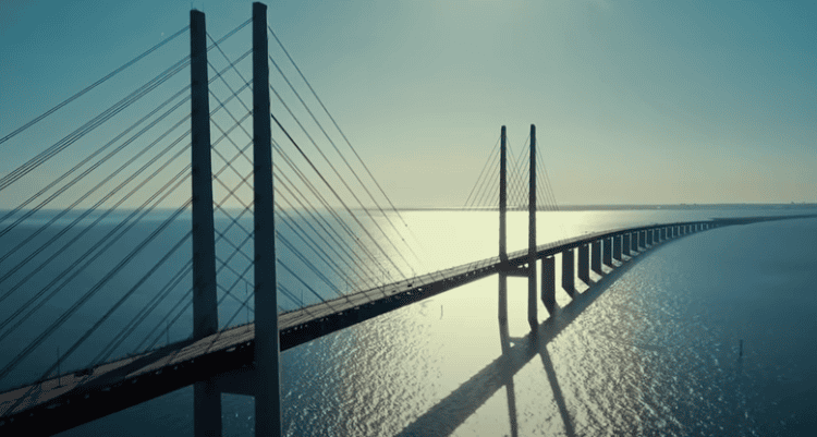 öresund híd légikép