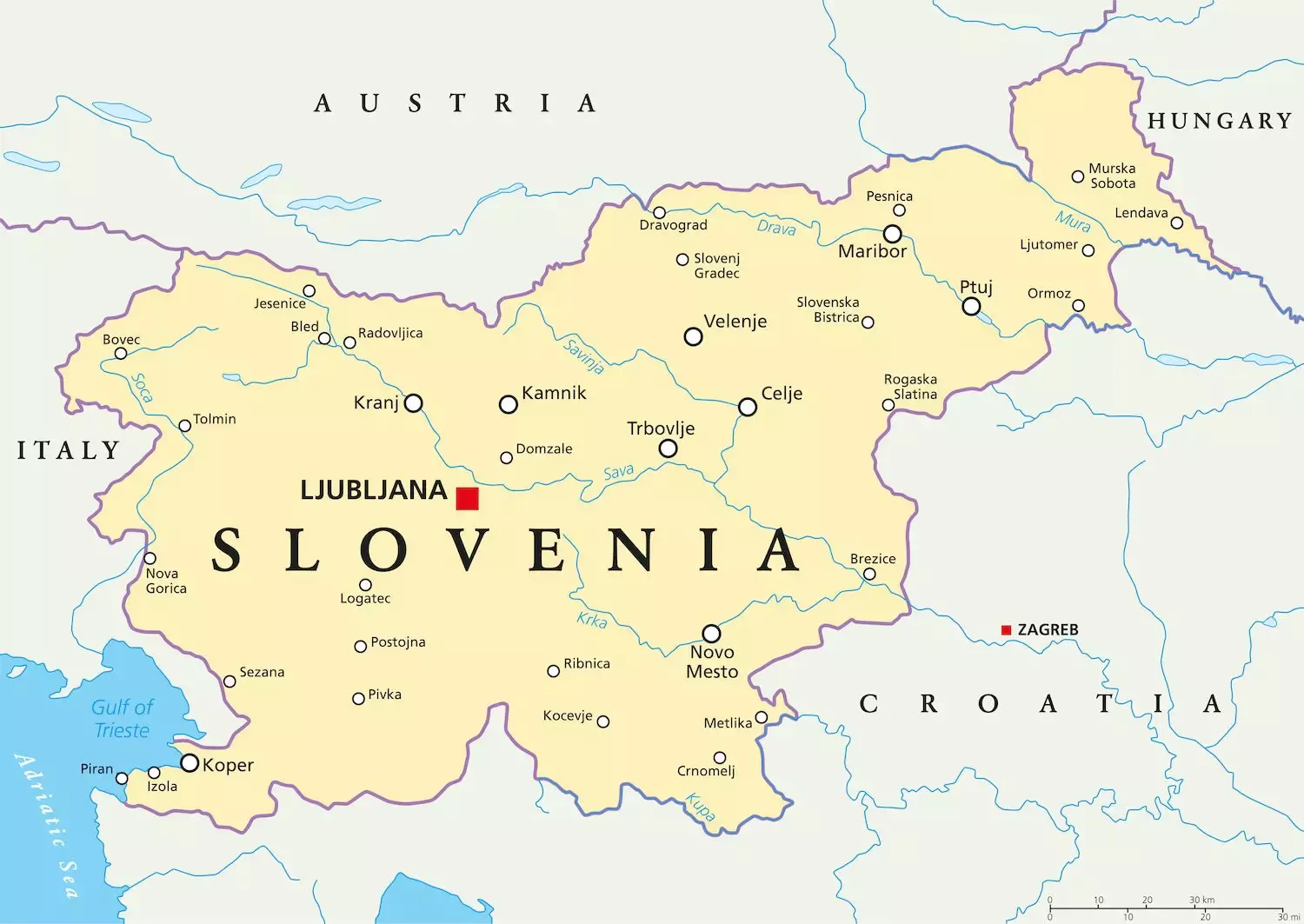 szlovenia terkepe